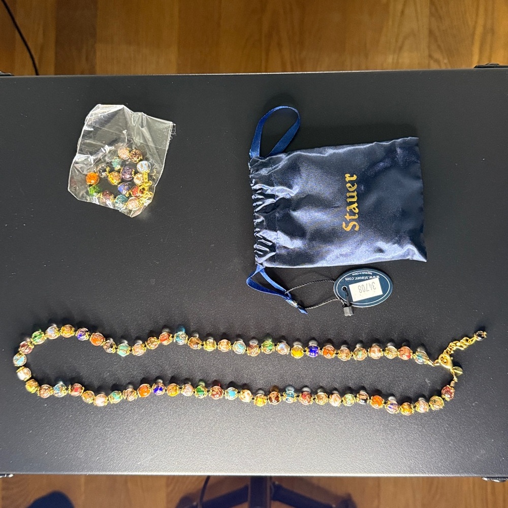 Stauer Cornaro Murano Necklace & Bracelet style # 34708 Murano Glass beads